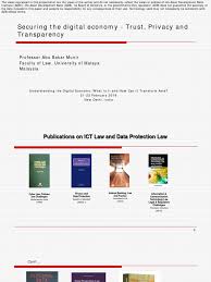Global privacy and cybersecurity law updates and analysis. Securing The Digital Economy Trust Privacy And Transparency Information Privacy Privacy