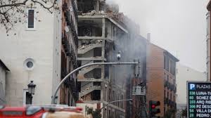 An explosion tore through a building in central madrid on wednesday, leaving at least two people dead and six more wounded, the spanish government said, as rescuers scrambled to treat the injured. Ymzwpsmbbz2zzm