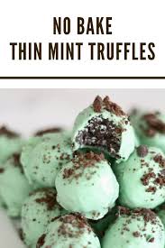 No Bake Thin Mint Cookie Truffles Recipe Recipe In 2020 Thin Mint Cookies Truffle Recipe Mint Cookies