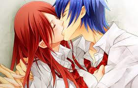 Wallpaper Girl Romance Kiss Anime Art Guy Two Fairy Tail Fairy Tail Images For Desktop Section Syonen Download