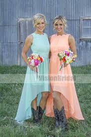 Simple Different Colors Cheap Chiffon High Low Empire Waist For Pregnant Floor Length Formal Bridesmaid Dresses Bridesmaid Dresses Vb0806 Country Bridesmaid Dresses High Low Bridesmaid Dresses Peach Bridesmaid Dresses