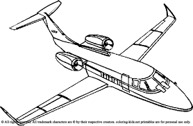 Airplane With A Beautiful Glass Coloring Pages For Kids Coloring Pages For Kids