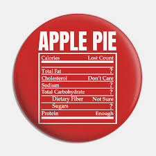 Funny Apple Pie Nutrition Facts Label Thanksgiving Dinner Christmas Food Costume