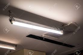 The Old Fluorescent Light Bulb Or The Long Fluorescent Lamp Open Stock Photo Picture And Royalty Free Image Image 91047001
