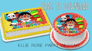 The most common ryans world birthday cake material is paper. Free Ryan S World Cake Topper Ellierosepartydesigns Com