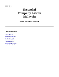 Akta syarikat 1965), is a malaysian law which relates to companies. Essential Company Law In Malaysia Navigating The Companies Act 2016 Wai Meng Chan Download