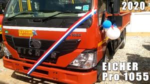 This tipper's overall dimensions are. 2020 Eicher Pro 1055 Truck With Ex Showroom Price 10 40 Lakhs 3700 Kg Payload 41 Gradeability Youtube