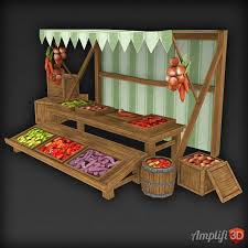 Image 3d Market Stall Hand Painted Textures Game Concept Art Market Stalls