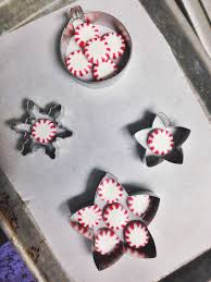 Arrange the peppermint candies in a single layer inside each cookie cutter. Peppermint Candy Christmas Ornaments