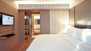 The two bedroom suite features a separate living room with a work desk, comfortable sofa, dining table for two and fitted out kitchen with a full size fridge, microwave oven and washing machine. Private Apartment Bangkok Suites And Two Bedroom Suite In Ploenchit Sukhumvit Area Arcadia Suites Soi Nai Lert