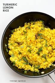Turmeric Lemon Rice Recipe 10 Minutes Vegan Richa Recipe Turmeric Recipes Recipes Indian Food Recipes
