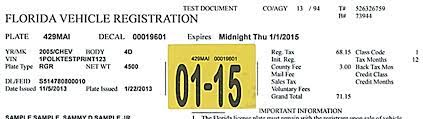 Valid drivers license or valid registrations issued in a company name are assigned a designated month and the registration examples follow: Know Before You Go Tag Renewals Tax Collector Of Escambia County
