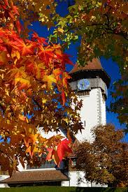 Herbst Kirche Spiez Be Switzerland Painting Art