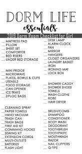 Dorm Room Checklist For Girl Decoration Ideas For Bedrooms Dorm Room Essentials List Dorm Checklist Dorm Room Essentials