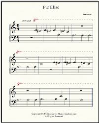 Fur Elise Free Easy Printable Sheet Music For Beginner Piano Staccato is the new thing in this piece. printable sheet music for beginner piano