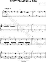 Gravity Falls Main Title From Gravity Falls Sheet Music Piano Solo In D Minor Download Print Piano Sheet Music Pop Sheet Music Sheet Music