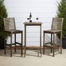 1 bar table, 2 bar stools; Vifah Square 2 Person 24 Long Bar Height Dining Set Reviews Wayfair