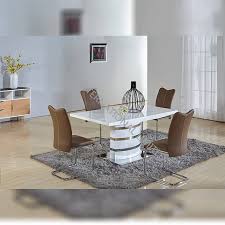 Browse value city furniture for a great selection of dining room furniture at affordable prices. China Competitive Price For Uk Fair Pu Dining Chair Td 1660 Mdf Extension Table High Glossy White Txj Manufacturers And Suppliers Txj