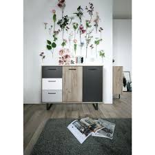 Für gesunden schlaf und eine erholsame nacht: Kommode Orlando Grey Craft Oak Anthrazit Weiss Grau 2 Turen 3 Schubkasten Mdf Kommoden Wohnzimmermobel Wohnen Mobel Jahnichen Center Gmbh