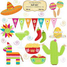 Ole Fiesta Clip Art Set Cinco De Mayo By Thedigibutterfly 5 00 Thedigibutterfly Etsy Com Mexican Party Theme Mexican Birthday Mexico Party