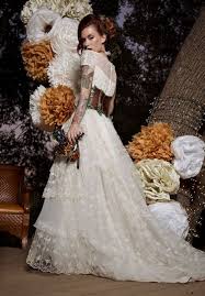 Ruffle And Lace Victorian Wedding Dress With A Leather Corset Steampunk Wedding Dress Steampunk Wedding Gown Victorian Wedding Dress