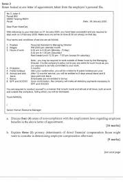 The subsidy assistance received from. Issue 3 Ikram Looked At One Letter Of Appointment Chegg Com