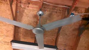 56 size is most common, however many manufacturers the biggest difference between industrial and residential ceiling fans is that industrial ceiling fans operate with less blades at much faster speeds. Encon Westinghouse Industrial Commercial Ceiling Fan In Silver Grey Finish Youtube