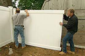 When dealing with the vinyl fences, spacing isn't too much of an issue because the vinyl won't expand and contract, neal says. How To Install A Vinyl Privacy Fence Vinyl Privacy Fence Vinyl Fence Panels Vinyl Fence