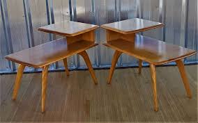 Heywood Wakefield Pr M308g Step End Tables Wishbone Champagne Mcm Vintage Midcenturymodern Heywoodwakefi End Tables Heywood Wakefield Table Mid Century Table