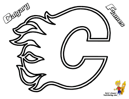 Ice Hard Hockey Coloring Nhl West Flames Crayon Match Colors Http Www Yescoloring Com Hockey Coloring Pictures Html Utm Conte Raskraski Trafarety Grafika