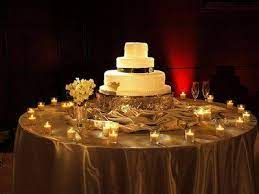 Love The Draping Candle Light At Wedding Cake Table Wedding Cake Table Bridal Party Tables Cake Table