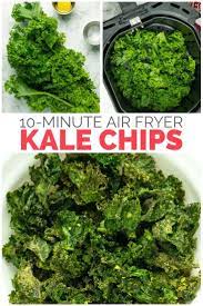 Air Fryer Kale Chips With Plenty Of Flavor Variations Recipe Air Fryer Recipes Vegan Air Fryer Recipes Healthy Kale Chips