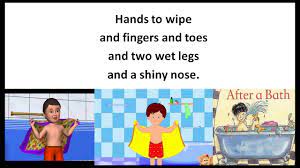 Container towels and/or washcloths baby soap and/or shampoo bath toys printable tag & poem download pdf pink download pdf blue don't forget the rubber ducky! After A Bath Cbse Poem Class 1 Youtube