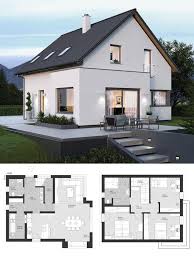 Modernes Europaisches Design Fur Architektonische Entwurfe Elk Haus 135 Mit Offenem Fl Wohnzimmer Ideen Architecture House House Designs Exterior Modern House Plans