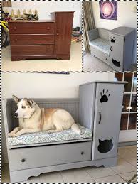 Dresser Converted To Dog Bed Interiordesignlivingroom Interior Bedroom Livingroom Homedecorideas Kitche Upcycled Pet Bed Dog Bed Furniture Dog Furniture