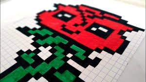 Discover more posts about kawaii pixel art. Art Comment Dessiner Une Rose Fleur Kawaii Facilement En Pixel Art Asmr Youtube
