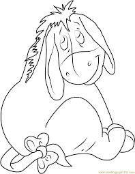 Show them the proper way how to color. Eeyore Looking Back Coloring Page For Kids Free Eeyore Printable Coloring Pages Online For Kids Coloringpages101 Com Coloring Pages For Kids