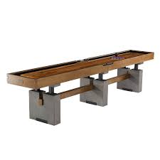 Barrington Clyborne 12 Shuffleboard Table In 2020 Shuffleboard Table Shuffleboard Scratched Wood