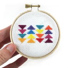 Patterns in pdf file includes following info: Beginners Cross Stitch Pattern Modern Triangles Design Etsy