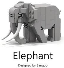 Lego Animals Elephant By Bangoo Lego Animals Lego Lego Technic