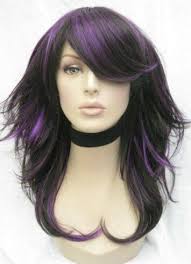 Black And Purple Wig Hair Black Purple Color Combos 32 Ideas Purple Hair Streaks Hair Streaks Hair Styles