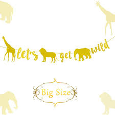 amazon com jevenis lets get wild banner get wild letter banner let s get wild sign jungle theme banner safari birthday decoration safari party sign wild things birthday decorations safari birthday party signs