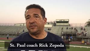 St. Paul football coach Rick Zepeda