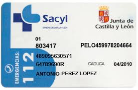 Resultado de imagen de imagenes de tarjetas sanitarias