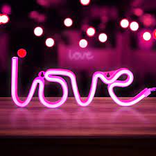Coobons Neon Pink Love Signs Led Neon Signs For Wall Decor Led Safety Art Wall Decoration
