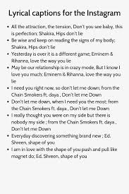Lyrical Captions For The Instagram Instagram Caption Lyrics Instagram Quotes Captions Caption Lyrics