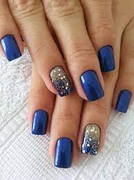 Purple nails with glitter photo: 25 Popular Ring Finger Nail Art Designs Nail Art Designs 2020