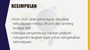 Namun pada kesempatan kali ini senibudayaku hanya akan mengulas beberapa point dominan yang menjadi cirikhas kebudayaan jawa barat antara lain tentang; Melayu Islam Beraja Warisan Kuih Muih Brunei Tradisi