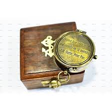 Which way to the center of the galaxy? Sailor S Art Second Star To The Right And Straight On Till Morning Quote Personalised Antique Brass Compass 2 With Wooden Box Unique Gift Home Decor Item Camping And Travelling Equipment Amazon In Home Kitchen