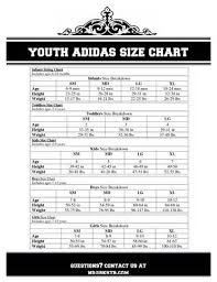 Adidas Girls Size Chart Www Bedowntowndaytona Com